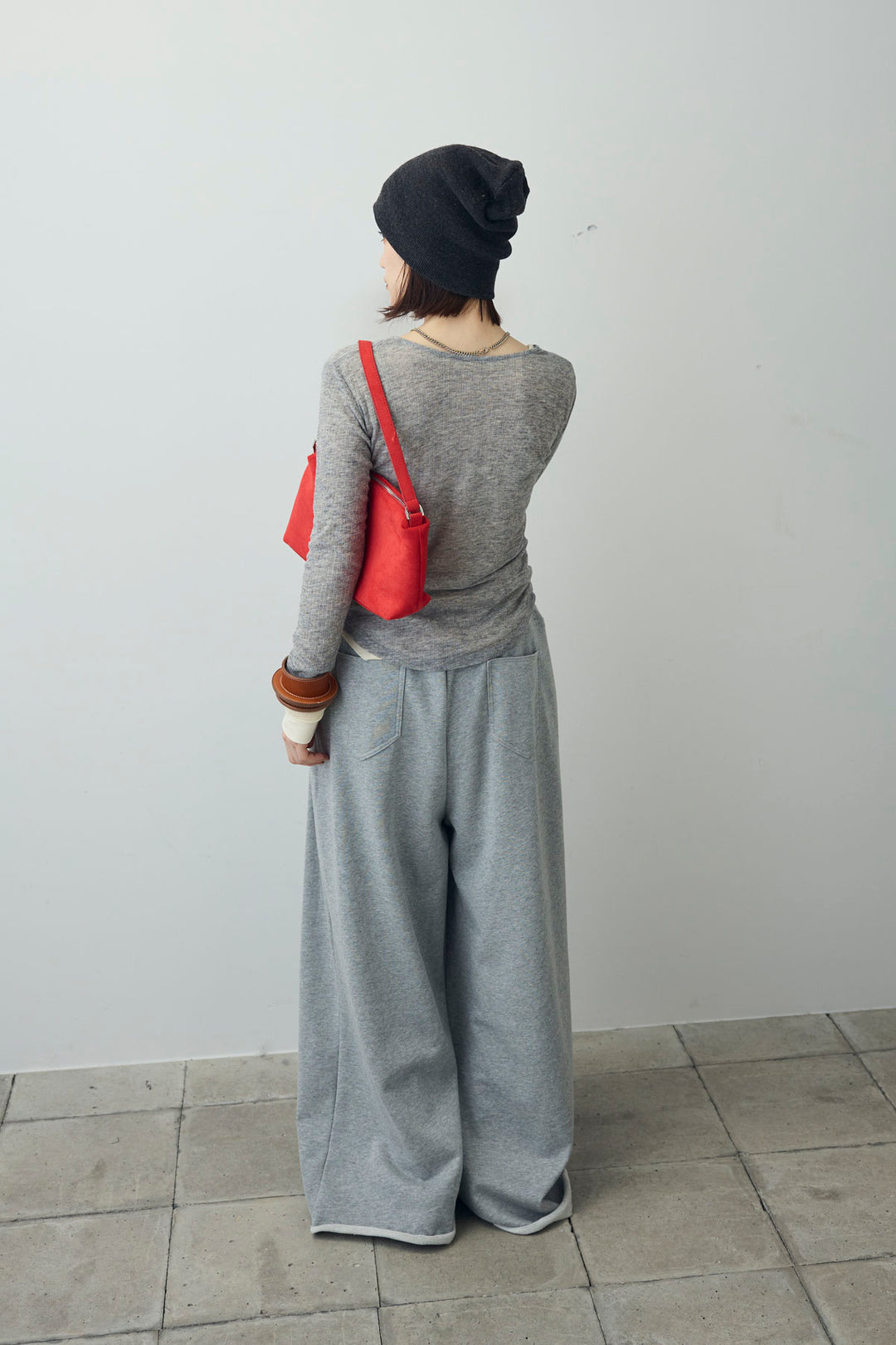 [予約/SET]シアーテレコヘンリーネックPO+シアーテレコヘンリーネックPO+ダブルウエストスウェットパンツ(3set)