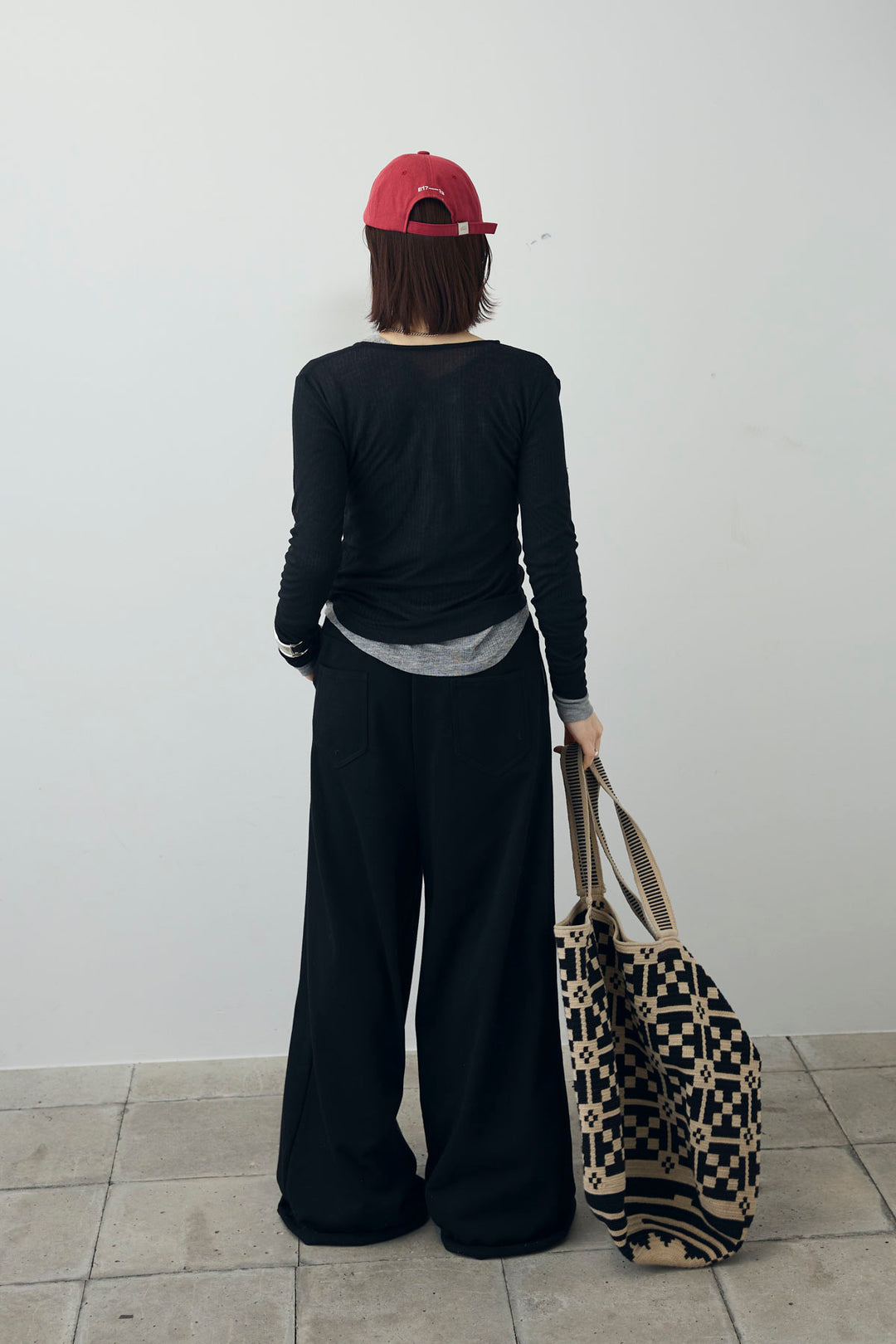 [予約/SET]シアーテレコヘンリーネックPO+ダブルウエストスウェットパンツ(2set)