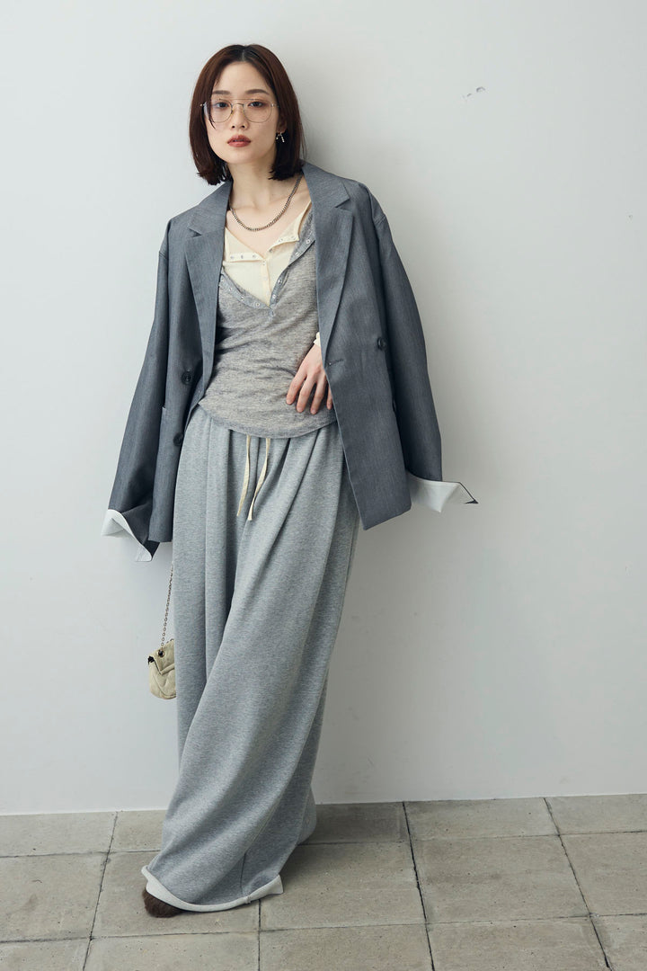 [予約/SET]シアーテレコヘンリーネックPO+ダブルウエストスウェットパンツ+ダブルウエストスウェットパンツ(3set)