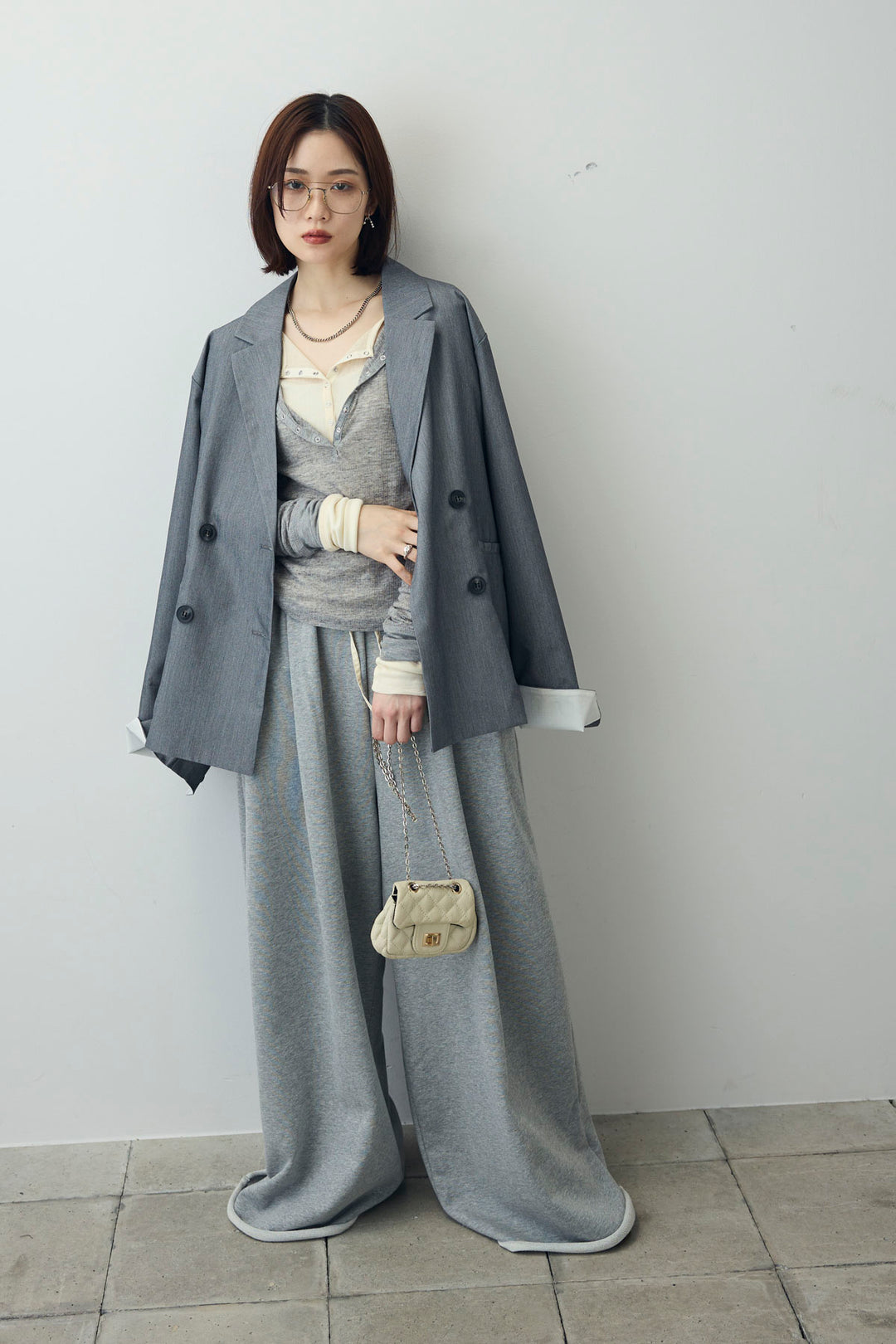 [予約/SET]シアーテレコヘンリーネックPO+ダブルウエストスウェットパンツ+ダブルウエストスウェットパンツ(3set)