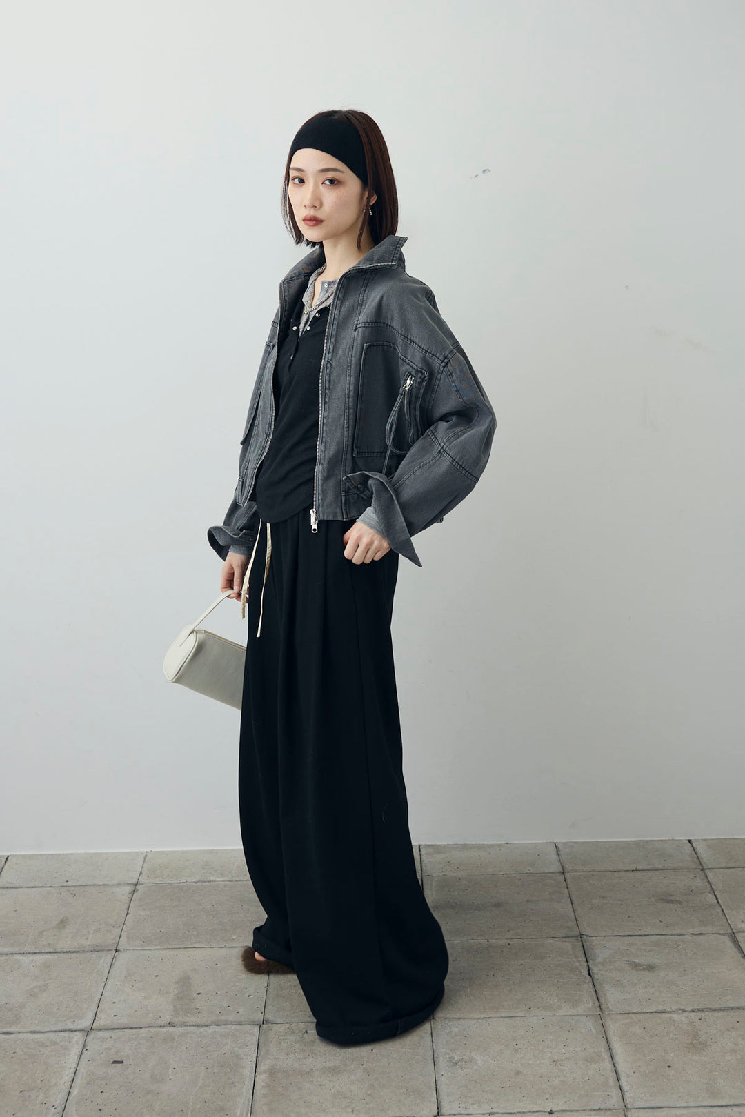 [予約/SET]シアーテレコヘンリーネックPO+ダブルウエストスウェットパンツ(2set)