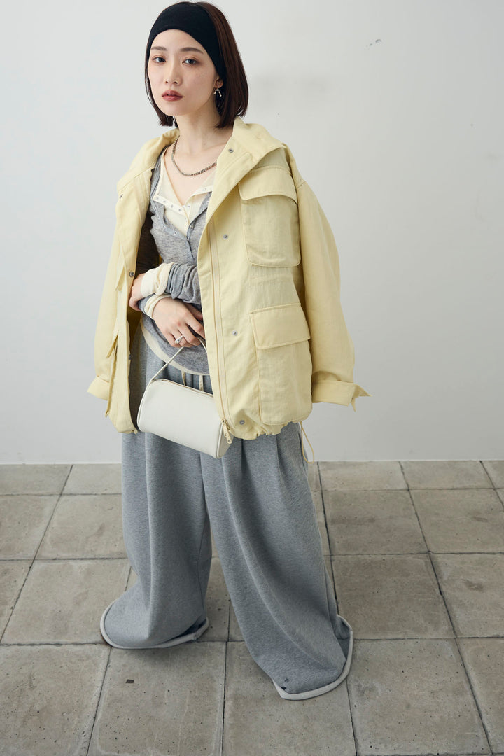 [予約/SET]シアーテレコヘンリーネックPO+ナイロンツイルミリタリーブルゾン(2set)