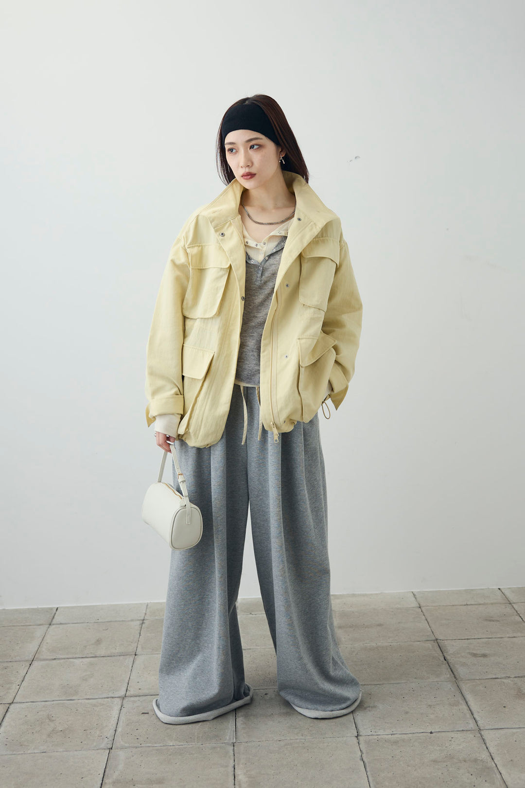 [予約/SET]シアーテレコヘンリーネックPO+ナイロンツイルミリタリーブルゾン(2set)