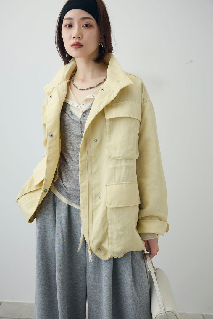 [予約/SET]シアーテレコヘンリーネックPO+ダブルウエストスウェットパンツ+ナイロンツイルミリタリーブルゾン(3set)