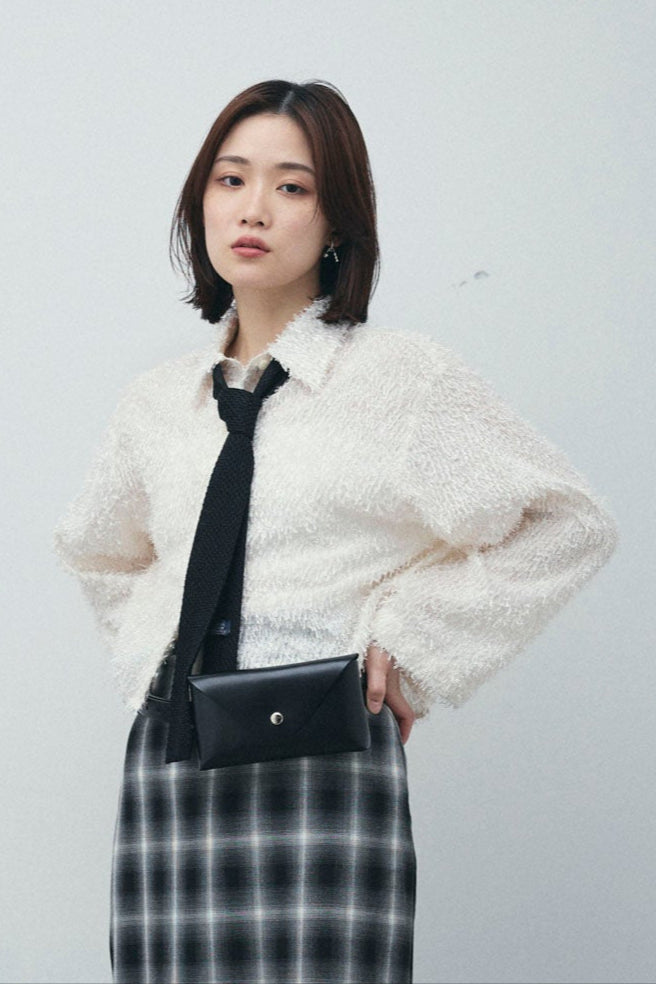 [予約/SET]フェザークロップドシャツ+シルクニットタイ(2set)