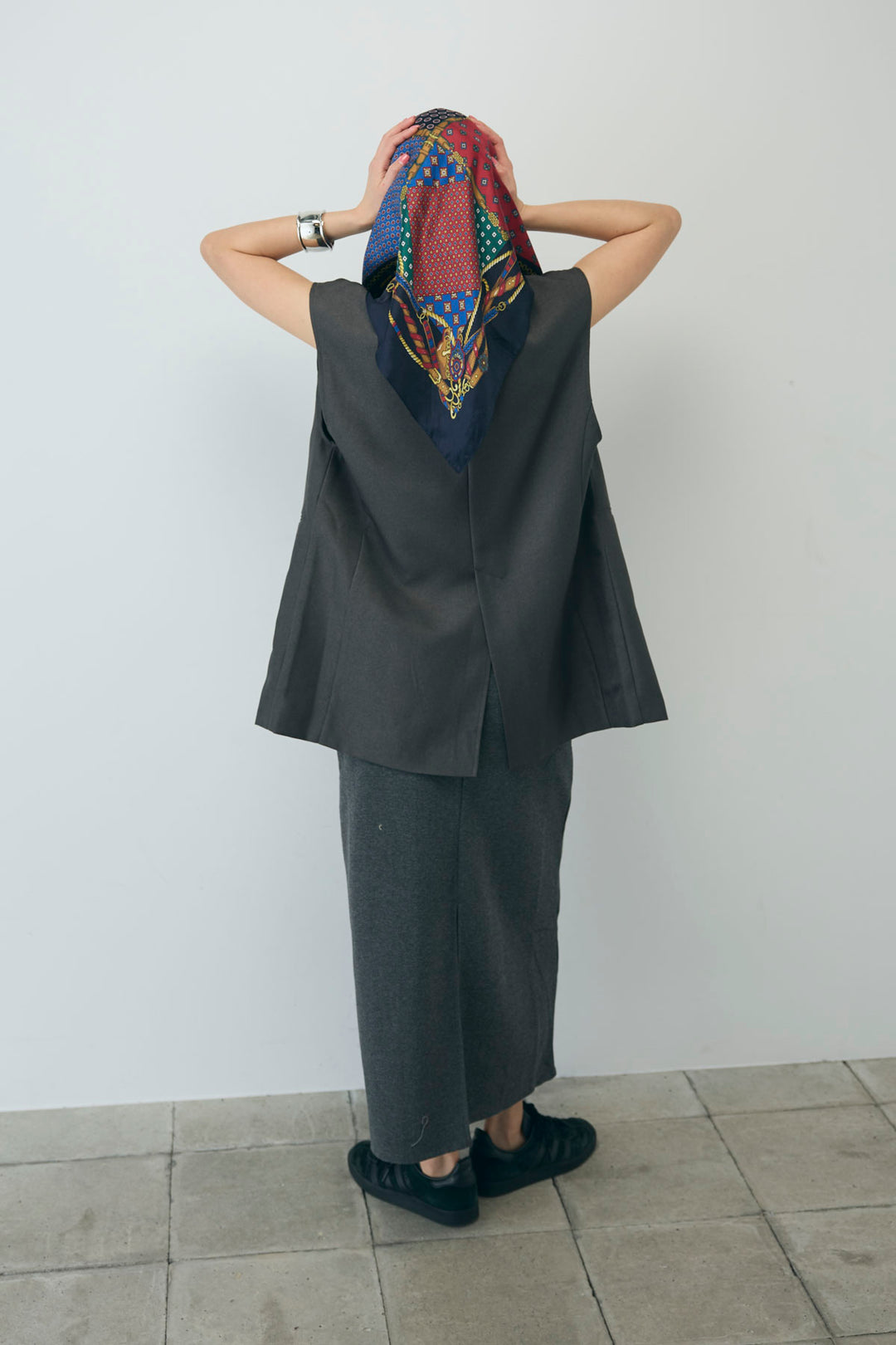 [予約/SET]カップ付きキャミOP+ヘザーエステルテーラードジレ(2set)