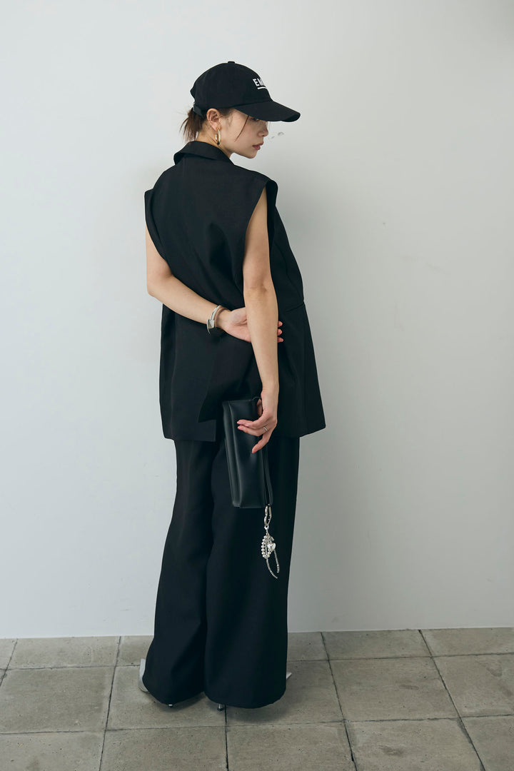 [予約/SET]ヘザーエステルテーラードジレ+フラワープリントキャミ(2set)