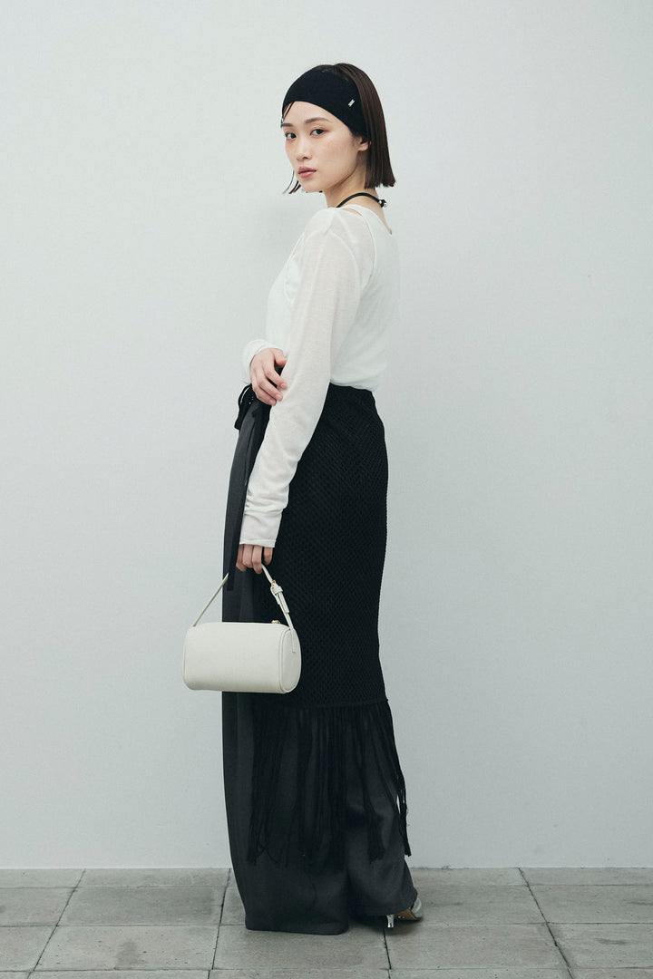 [予約/SET]シアーレイヤードトップス+ヘザーエステルカーブパンツ(2set)