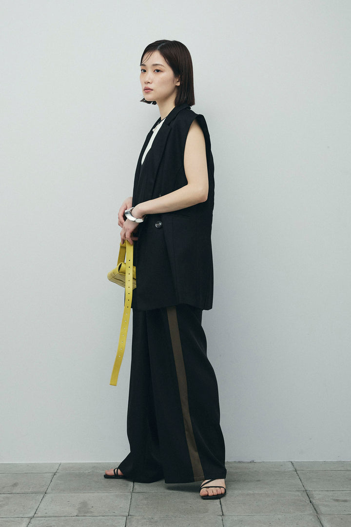 [予約/SET]ヘザーエステルテーラードジレ+サイドラインキャミサロペット(2set)