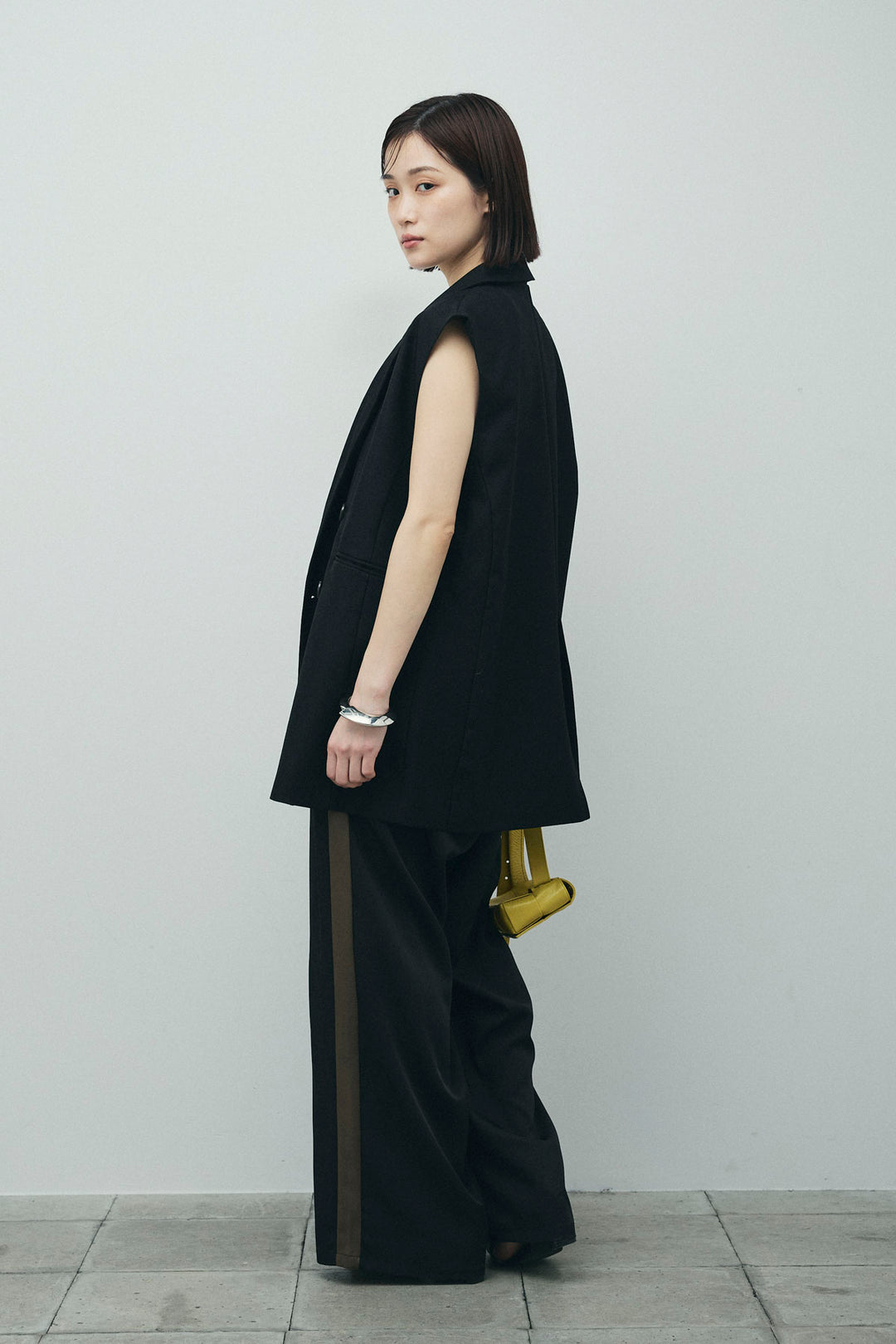 [予約/SET]ヘザーエステルテーラードジレ+サイドラインキャミサロペット(2set)