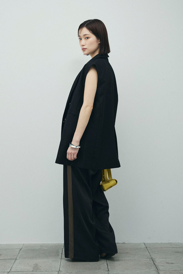 [予約/SET]ヘザーエステルテーラードジレ+サイドラインキャミサロペット(2set)