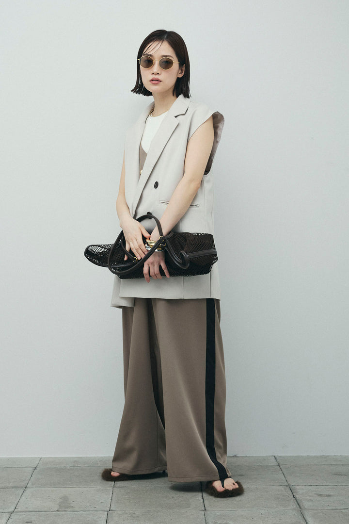 [予約/SET]ヘザーエステルテーラードジレ+サイドラインキャミサロペット(2set)