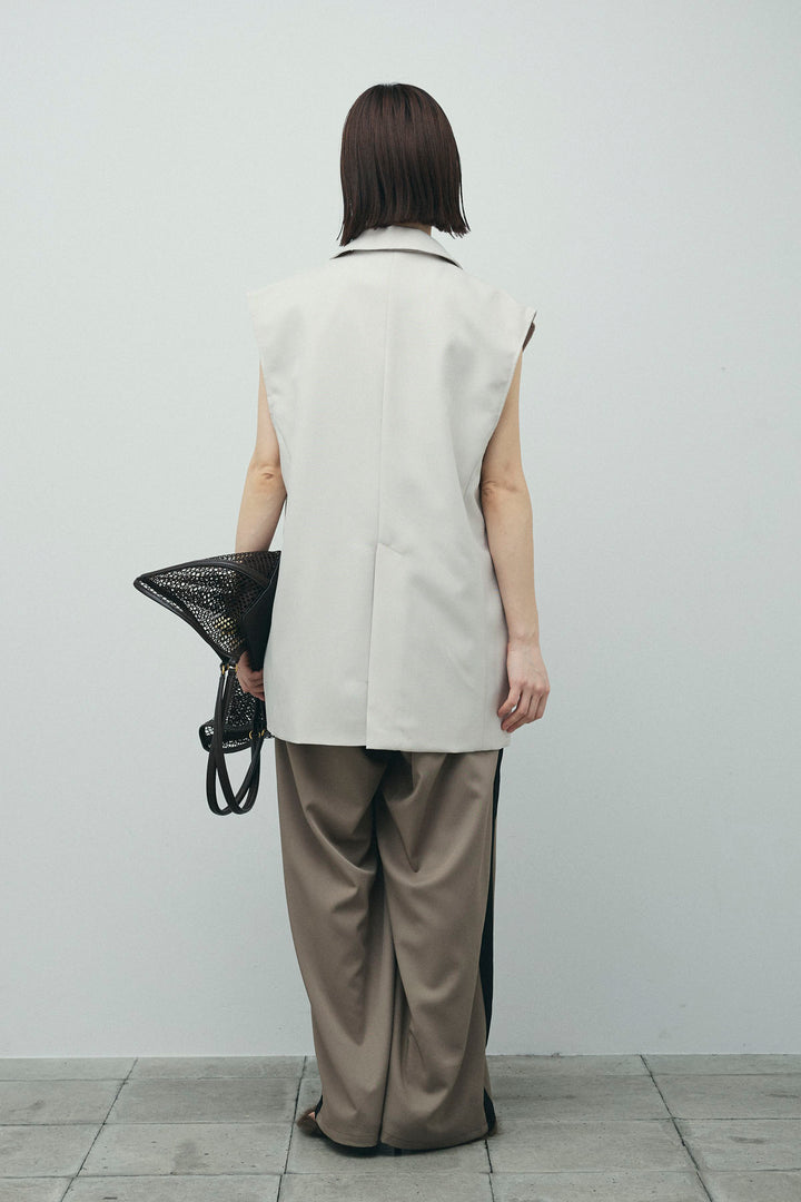 [予約/SET]ヘザーエステルテーラードジレ+サイドラインキャミサロペット(2set)