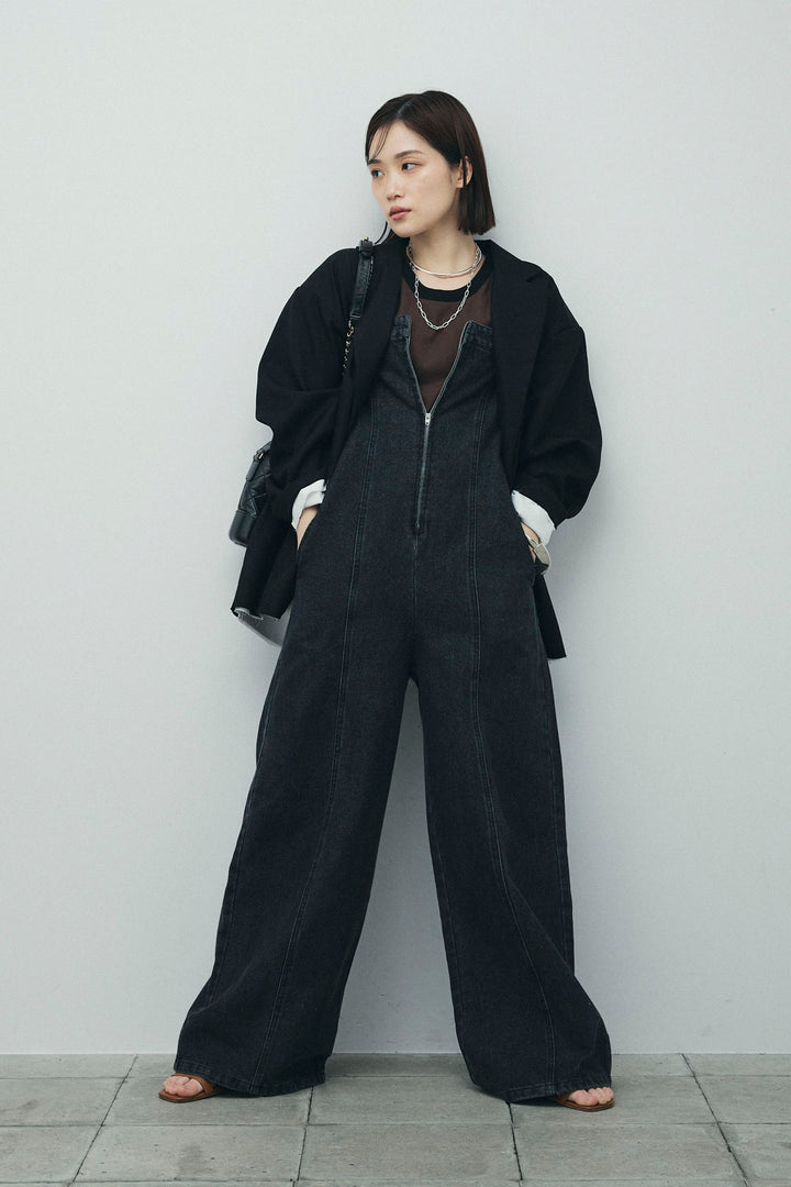 [予約/SET]ヘザーエステルテーラードジャケット+デニムオールインワン(2set)