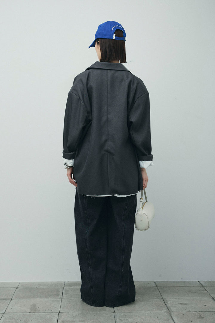 [予約/SET]ヘザーエステルテーラードジャケット+カップ付き配色アメスリタンク+デニムオールインワン(3set)