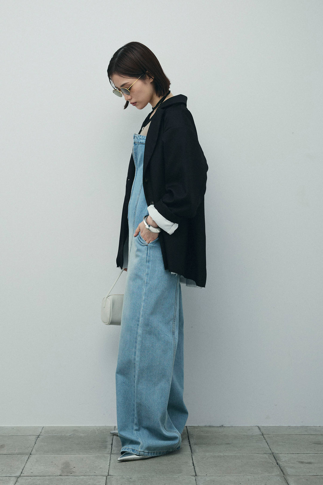 [予約/SET]ヘザーエステルテーラードジャケット+デニムオールインワン(2set)