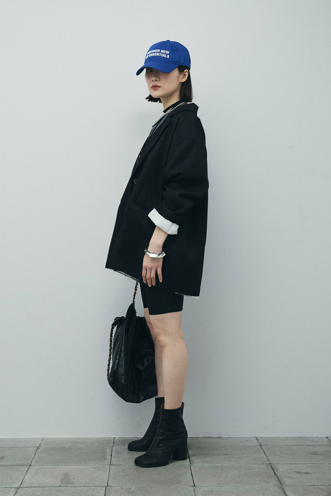 [予約/SET]ヘザーエステルテーラードジャケット+vintage-Tシャツ+ショート丈レギンス(3set)