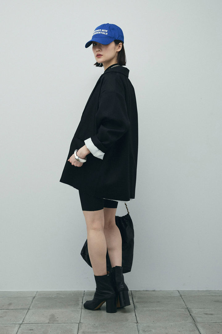 [予約/SET]ヘザーエステルテーラードジャケット+vintage-Tシャツ+ショート丈レギンス(3set)