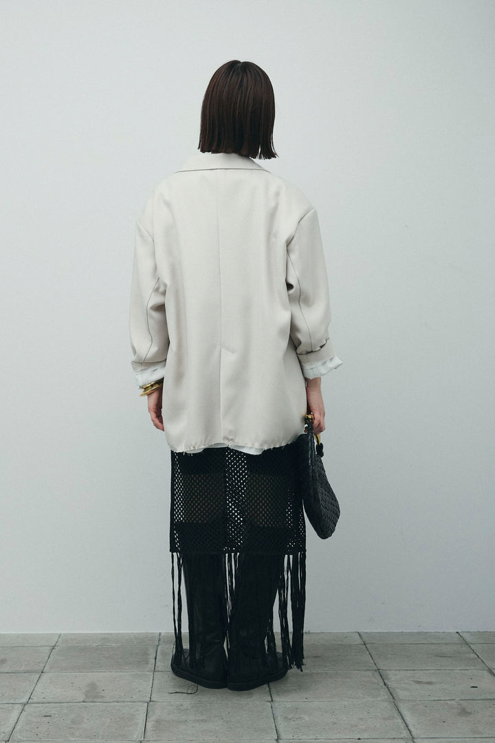 [予約/SET]ヘザーエステルテーラードジャケット+vintage-Tシャツ+ショート丈レギンス(3set)