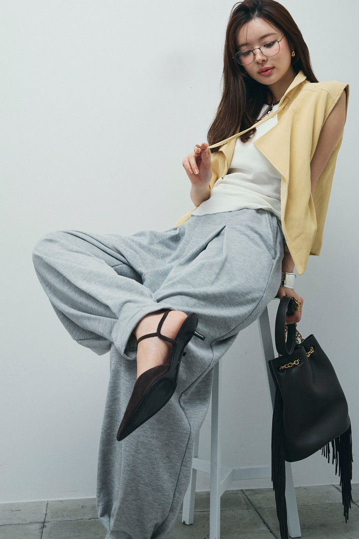 フェイクスウェードショートベスト