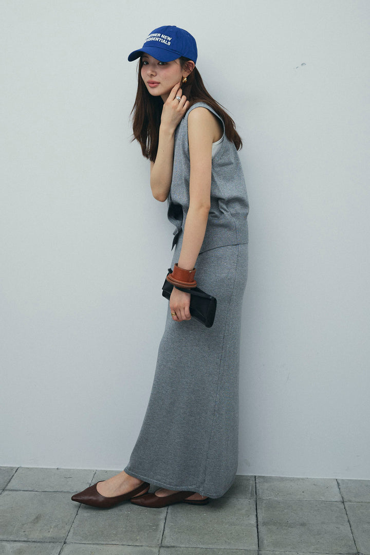 [予約/SET]ラメベスト+ラメタイトスカート(2set)