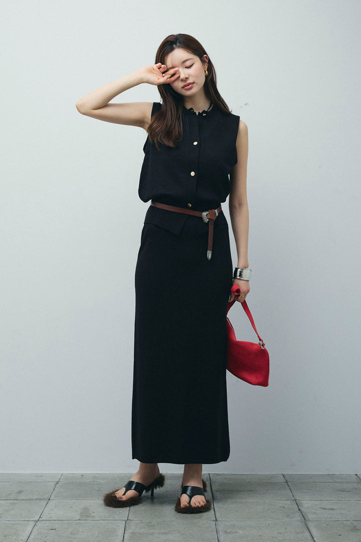 [予約/SET]ラメベスト+ラメタイトスカート(2set)