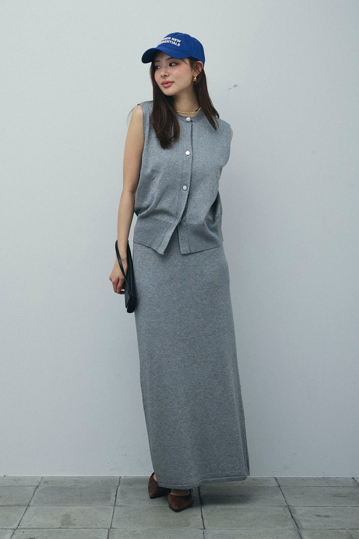 [予約/SET]ラメベスト+ラメタイトスカート(2set)