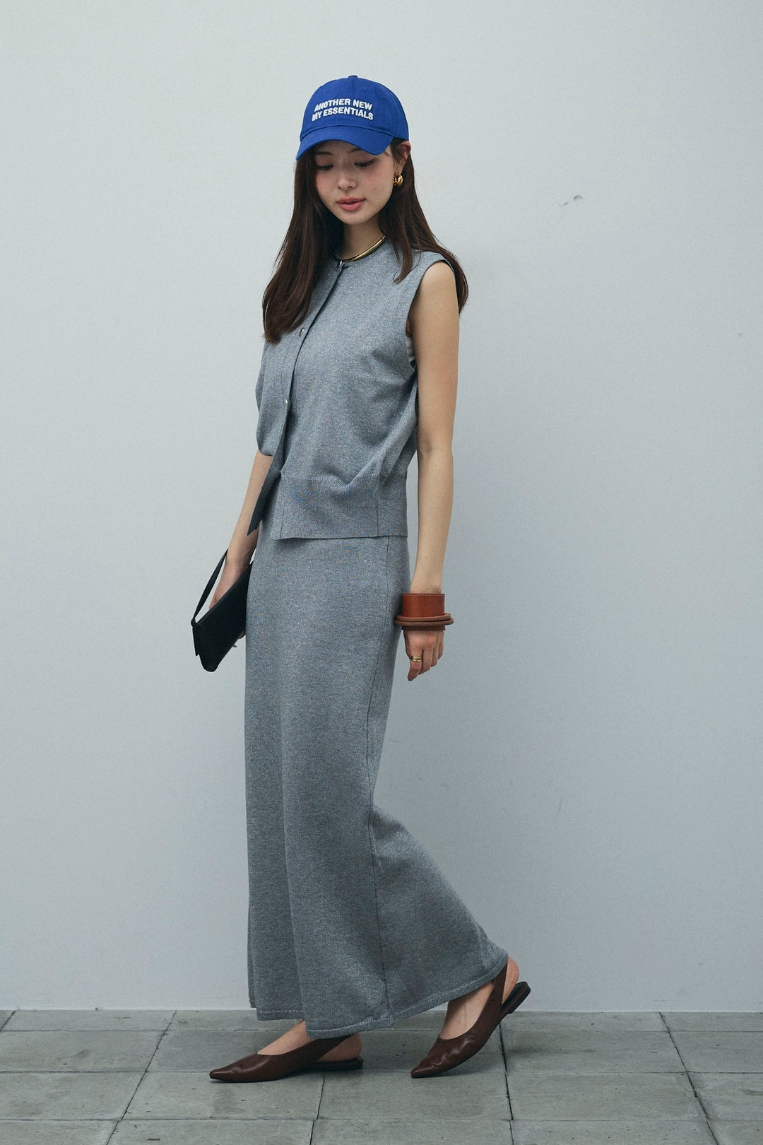 [予約/SET]ラメベスト+ラメタイトスカート(2set)