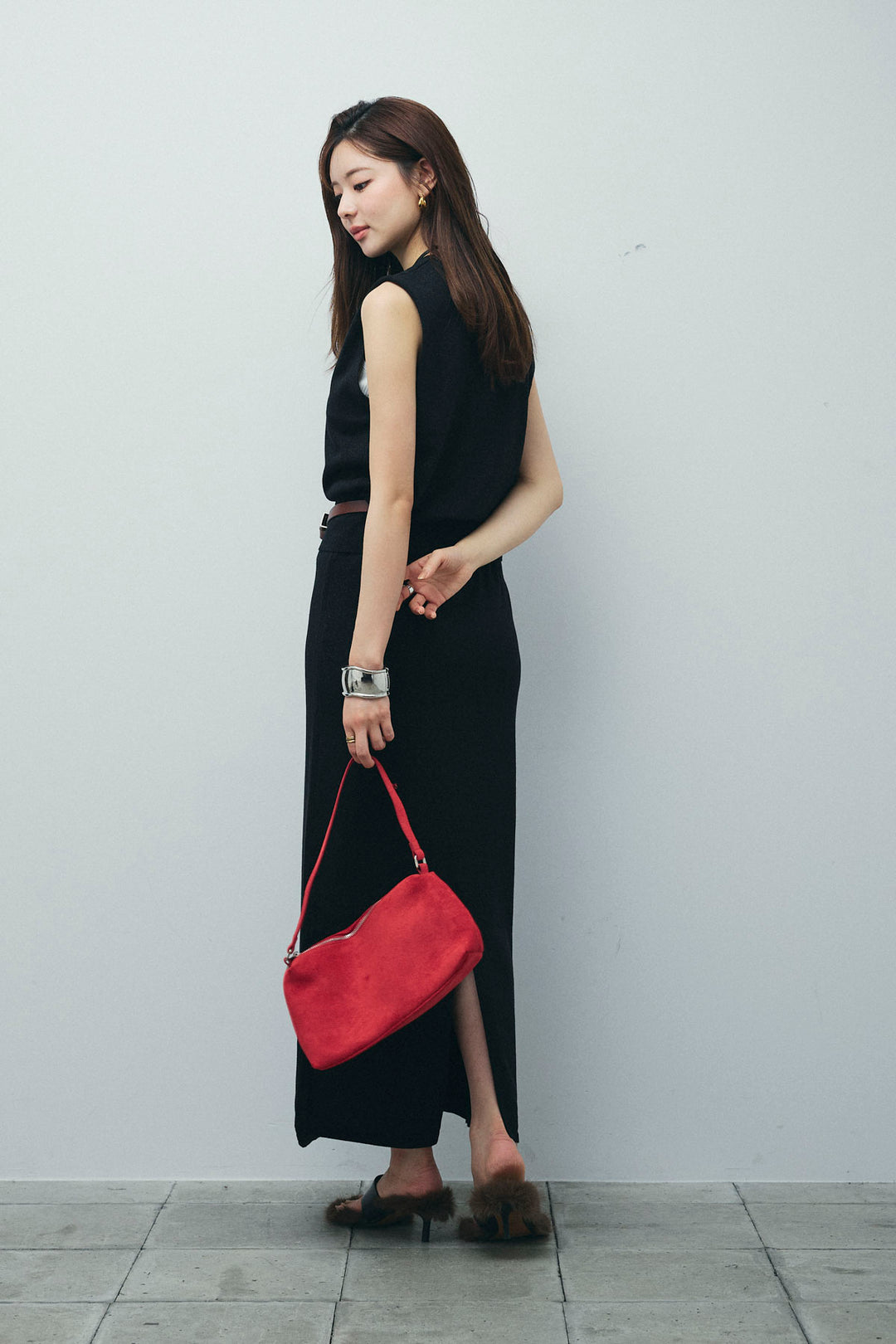 [予約/SET]ラメベスト+ラメタイトスカート(2set)