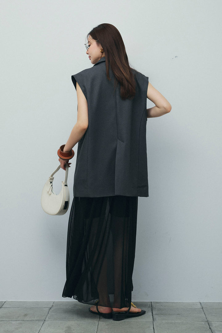 [予約/SET]ヘザーエステルテーラードジレ+シアーキャミOP(2set)