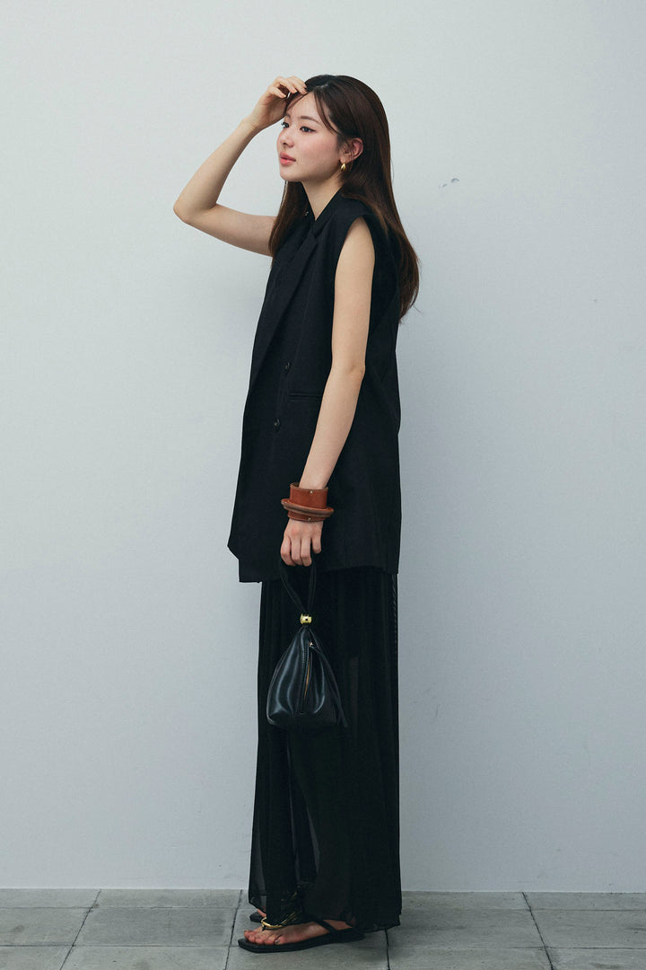 [予約/SET]ヘザーエステルテーラードジレ+シアーキャミOP(2set)