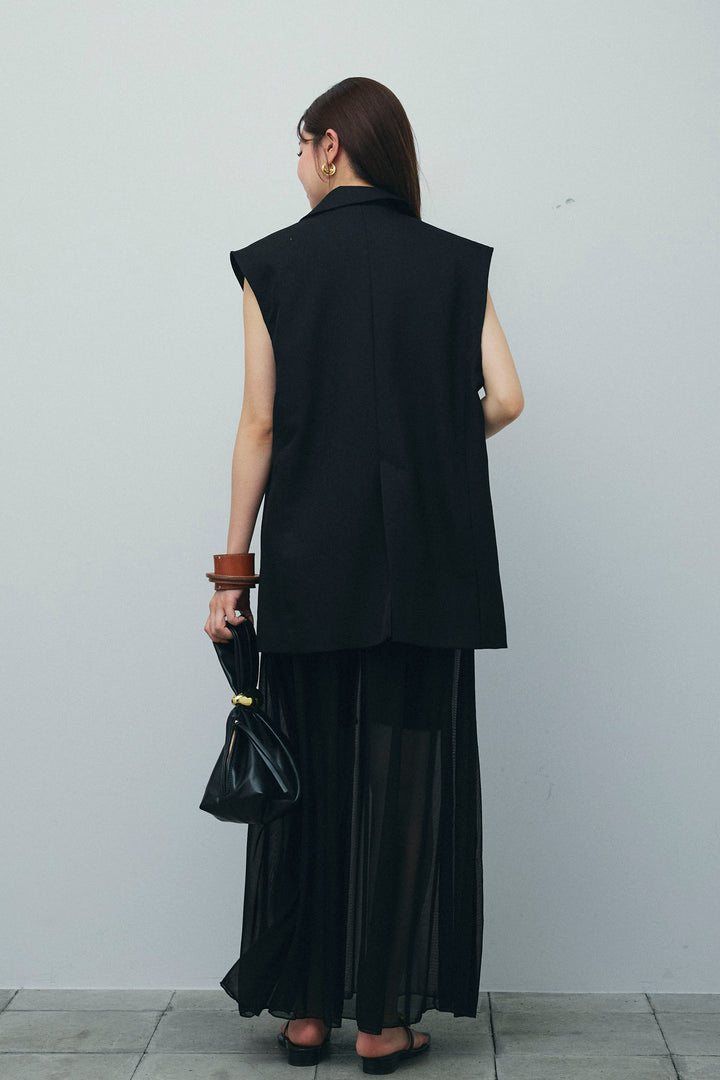 [予約/SET]ヘザーエステルテーラードジレ+シアーキャミOP(2set)