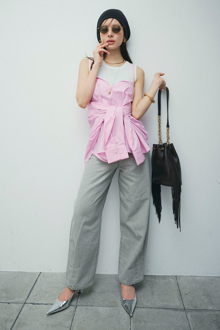 [予約]2WAYキャミソールビスチェシャツ