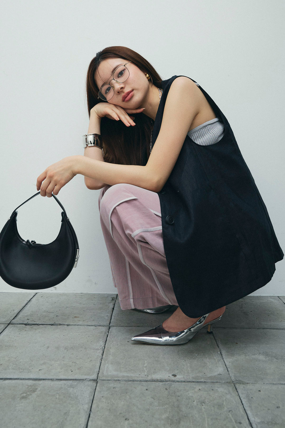 [予約/SET]ノーカラージレ+サイドラインリラックスパンツ(2set)