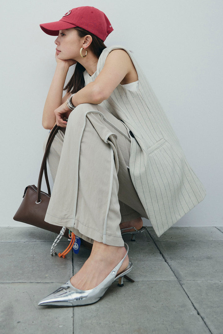 [予約/SET]ストライプBIGジレ+サイドラインリラックスパンツ(2set)