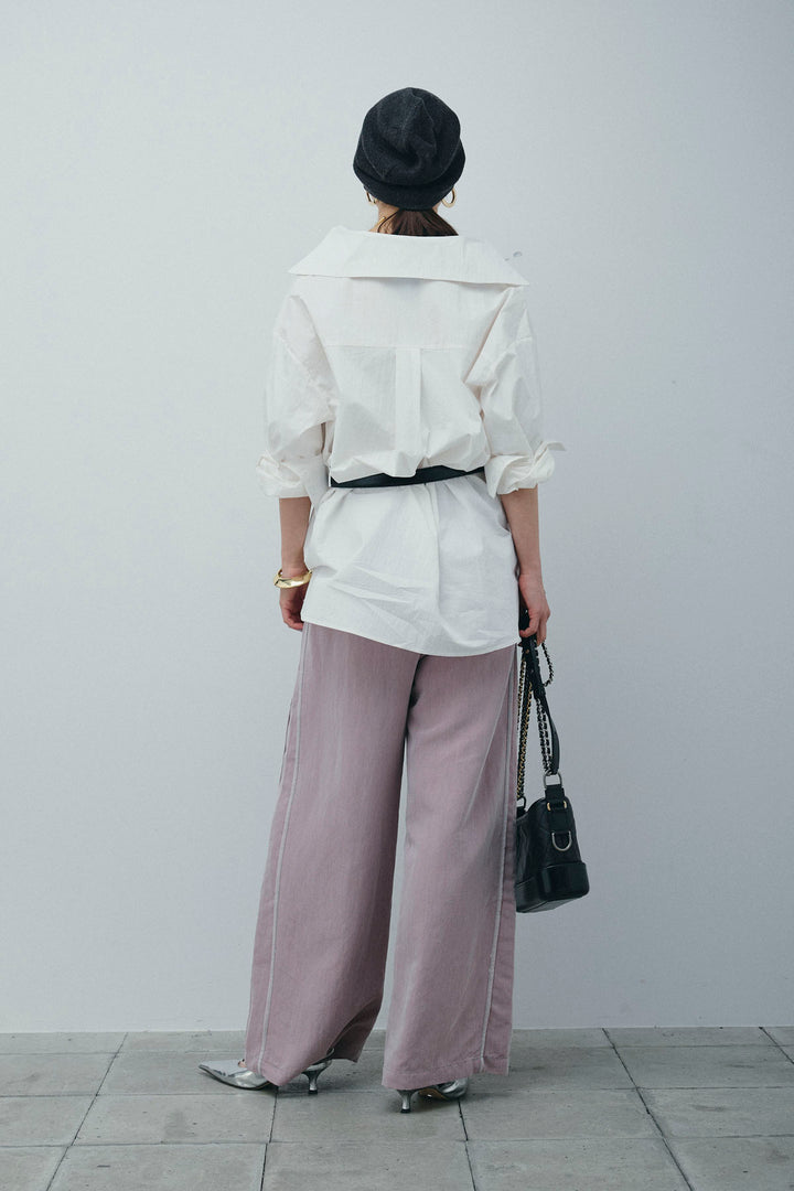 [予約/SET]スキッパービッグシャツ+サイドラインリラックスパンツ(2set)