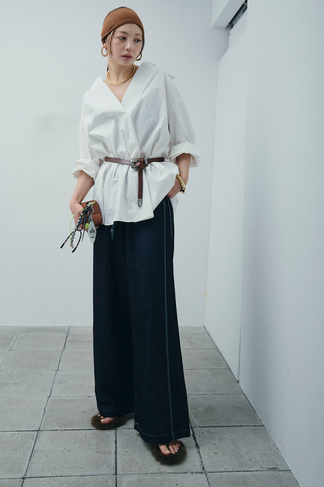 [予約/SET]スキッパービッグシャツ+サイドラインリラックスパンツ(2set)