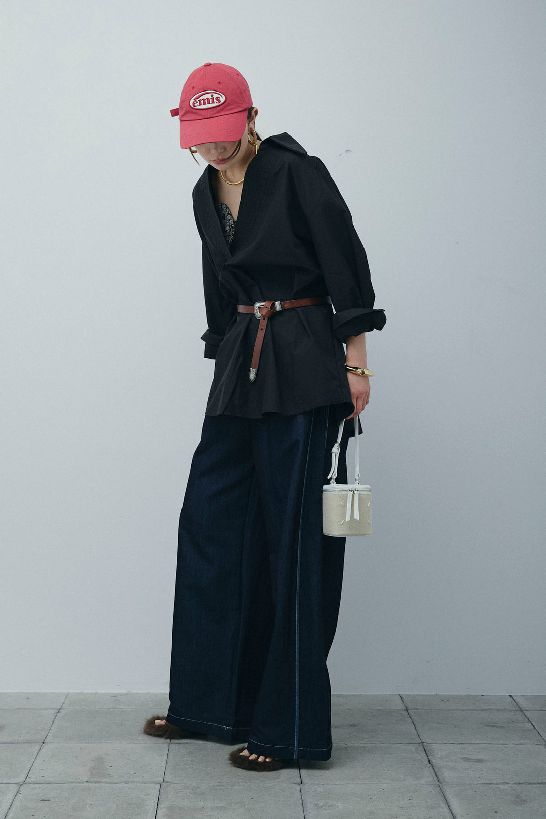 [予約/SET]スキッパービッグシャツ+サイドラインリラックスパンツ(2set)