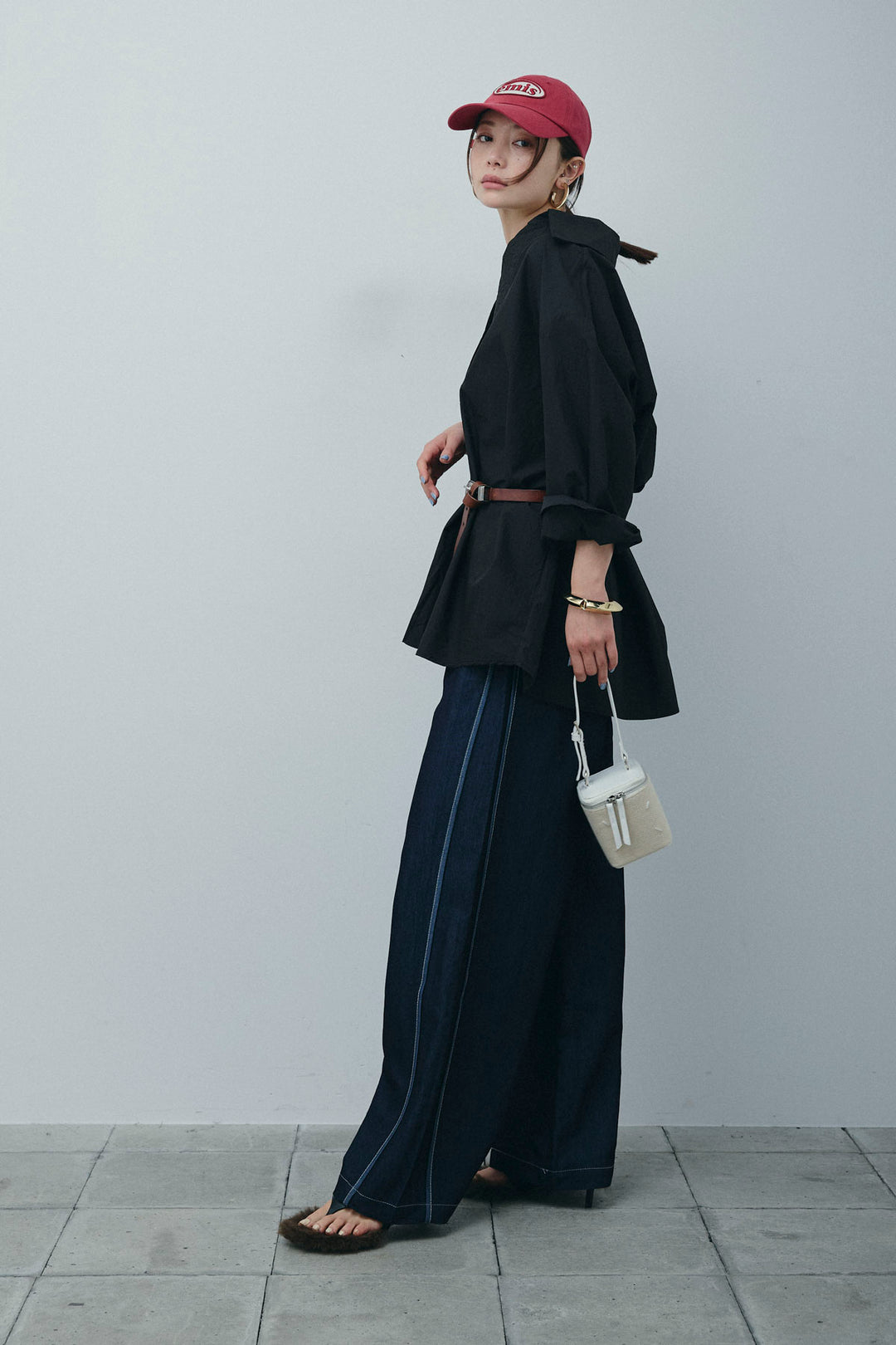 [予約/SET]スキッパービッグシャツ+サイドラインリラックスパンツ(2set)