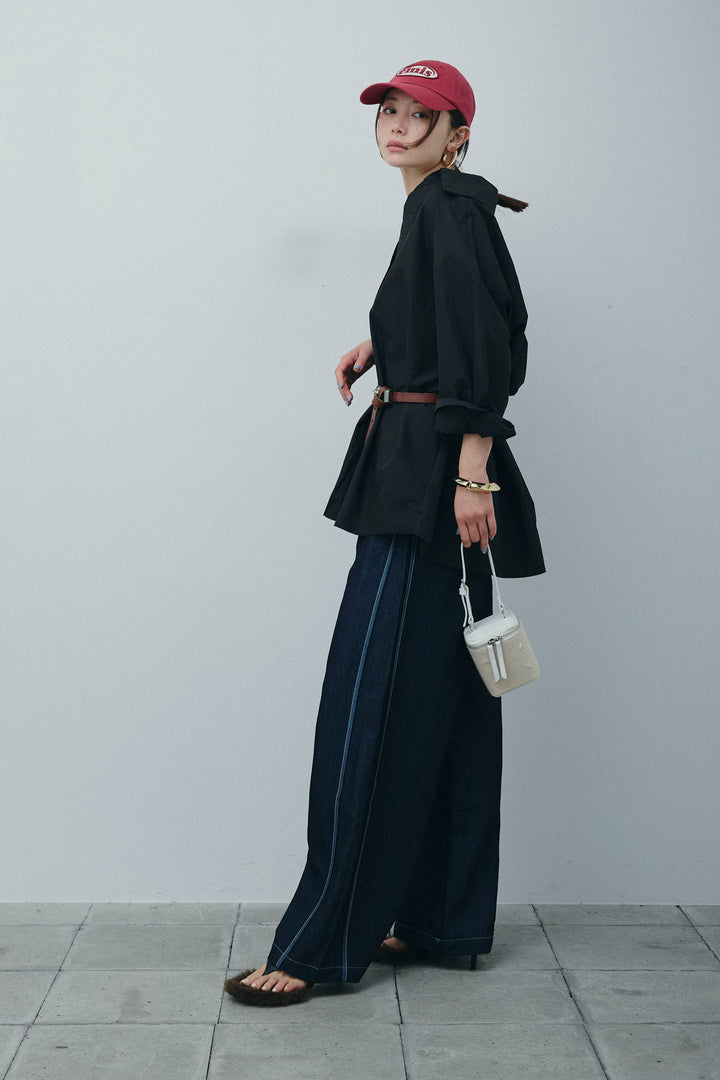 [予約/SET]スキッパービッグシャツ+サイドラインリラックスパンツ(2set)