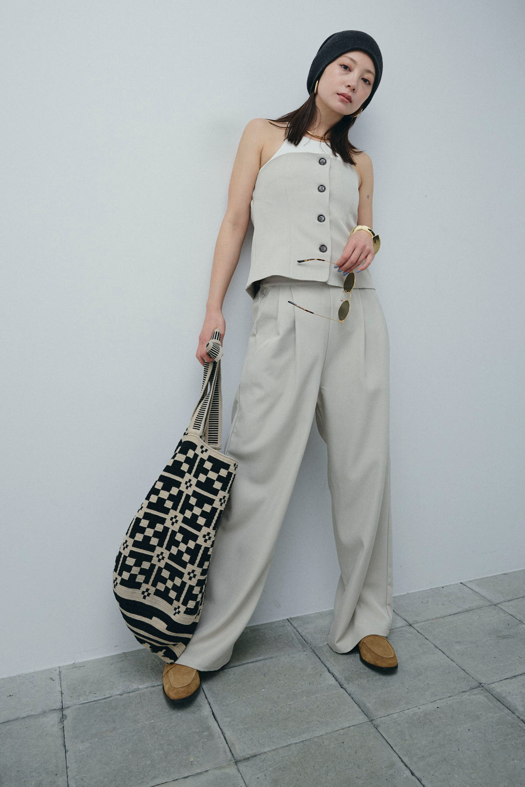 [予約]ツイルタックワイドパンツ