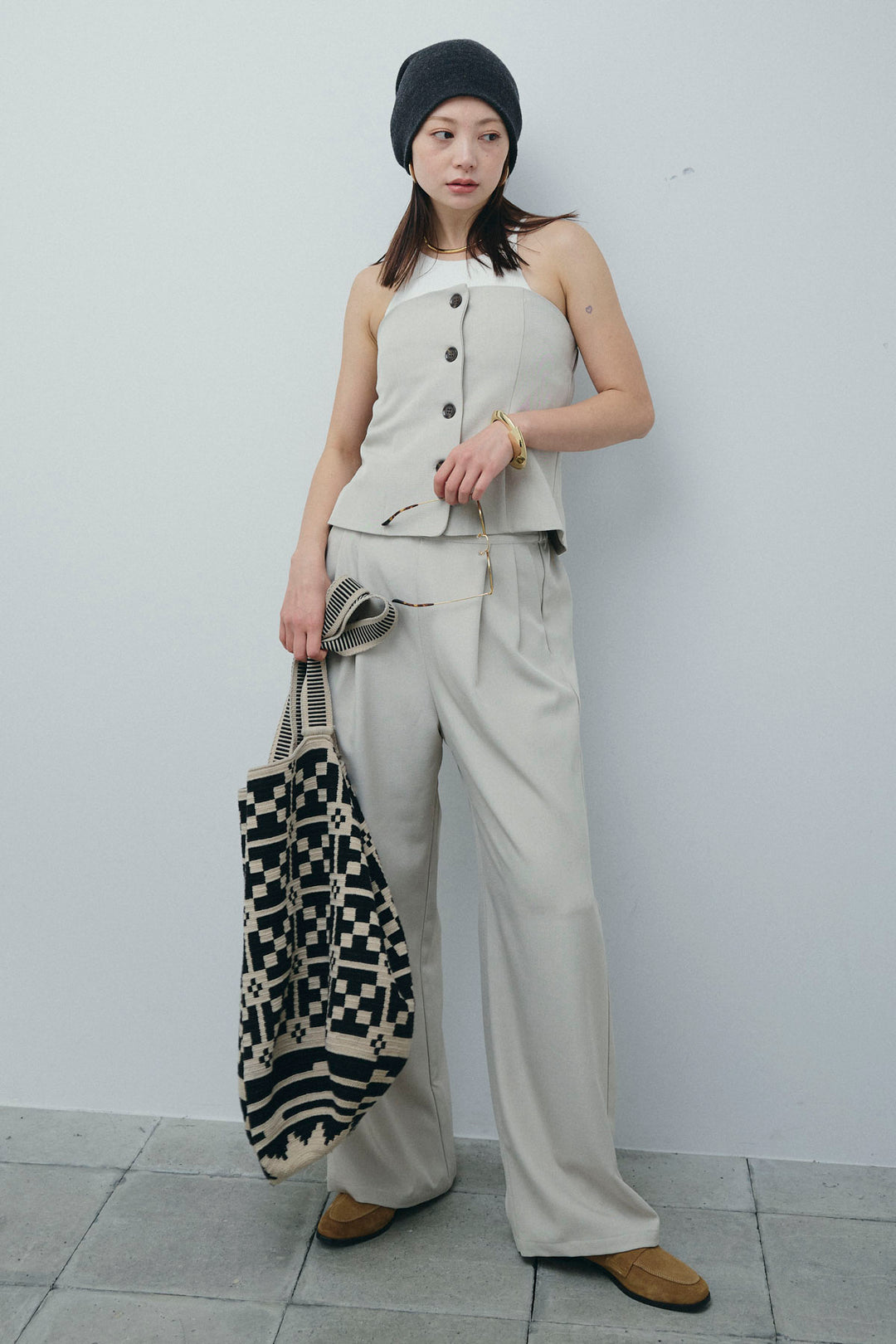 [予約]フロントボタンベアトップ