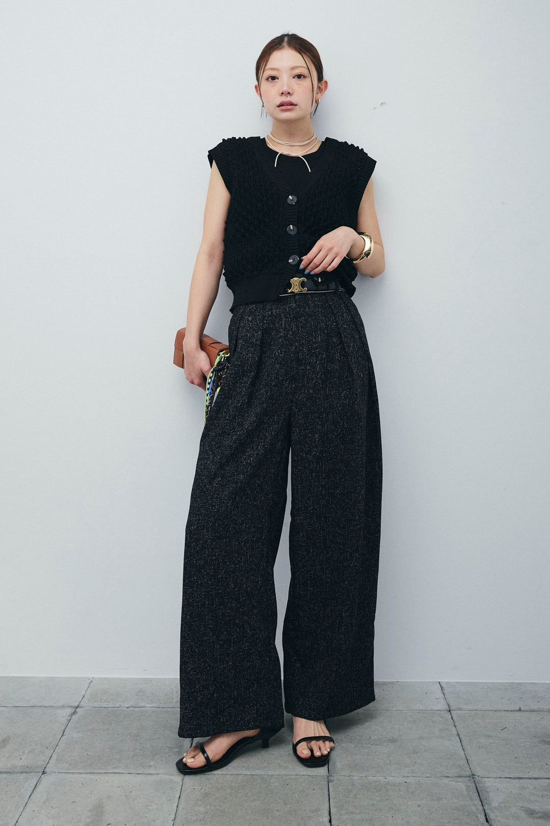 [予約/SET]バンピーステッチ2WAYベスト+サマーツイードタックパンツ(2set)
