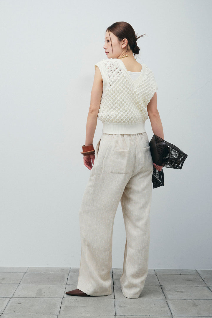 [予約/SET]バンピーステッチ2WAYベスト+サマーツイードタックパンツ(2set)