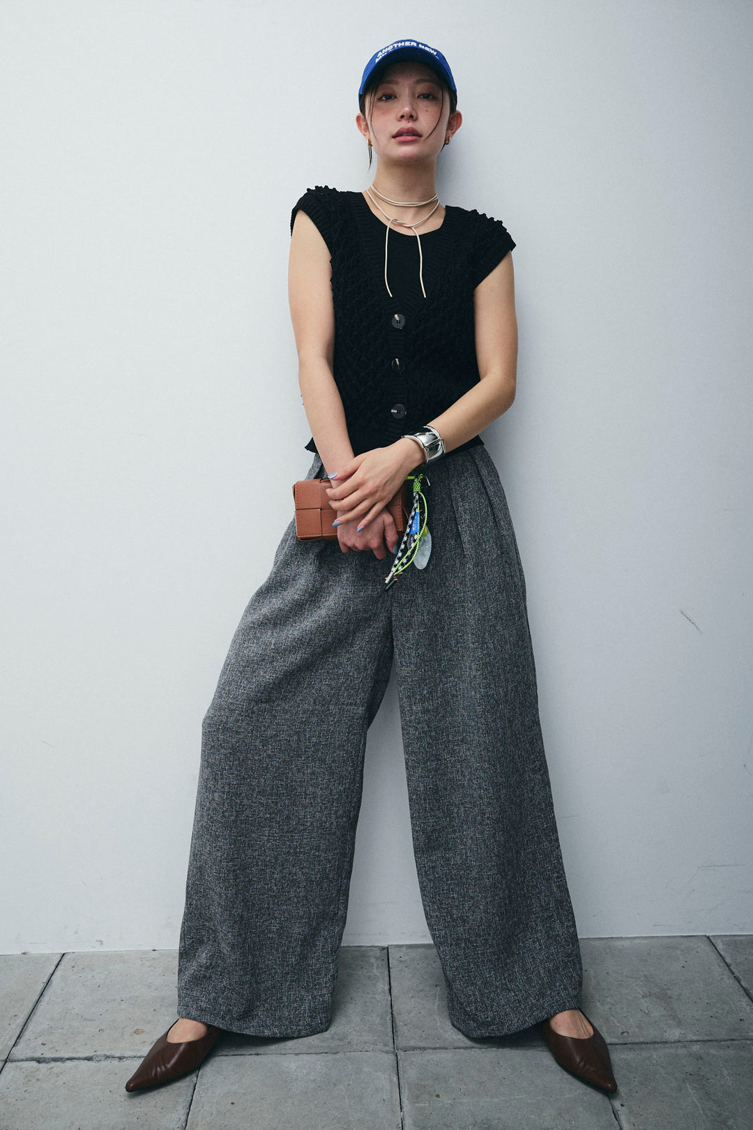 [予約/SET]バンピーステッチ2WAYベスト+サマーツイードタックパンツ(2set)