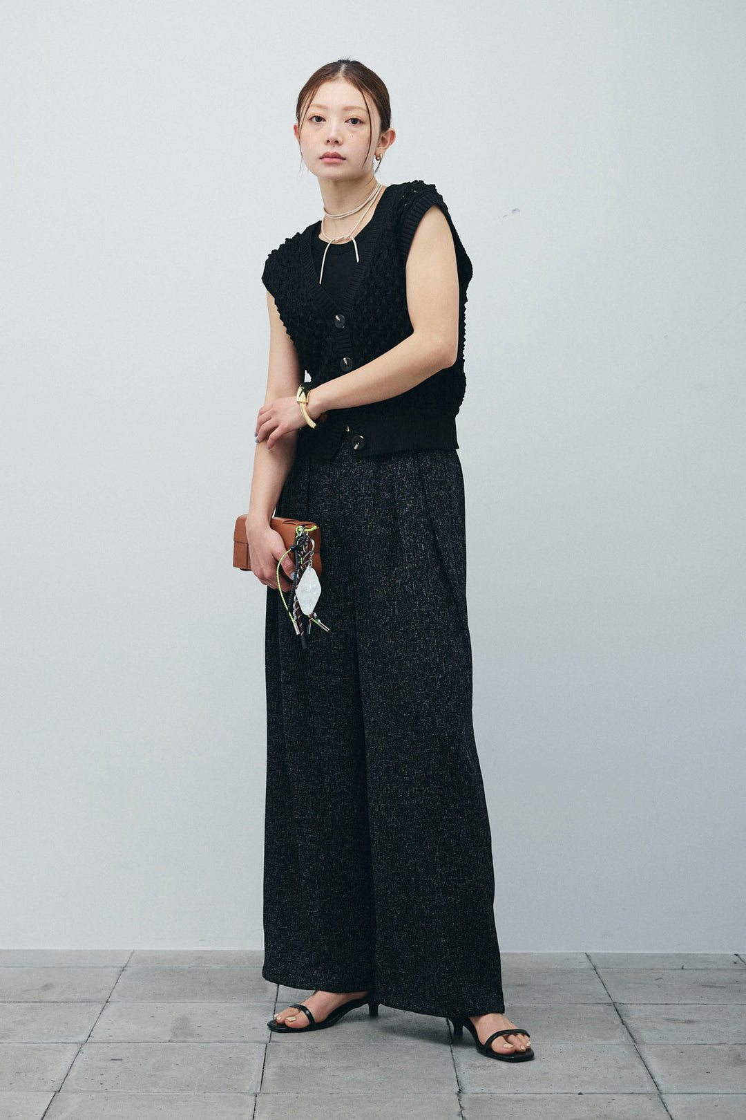 [予約/SET]バンピーステッチ2WAYベスト+サマーツイードタックパンツ(2set)