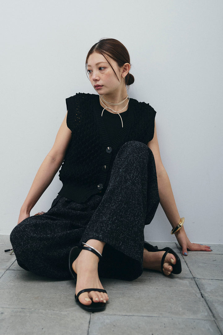 [予約/SET]バンピーステッチ2WAYベスト+サマーツイードタックパンツ(2set)