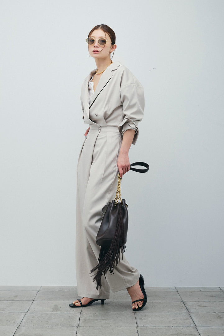 [予約/SET]レースフロントホックPO+テーラーカラーオールインワン(2set)