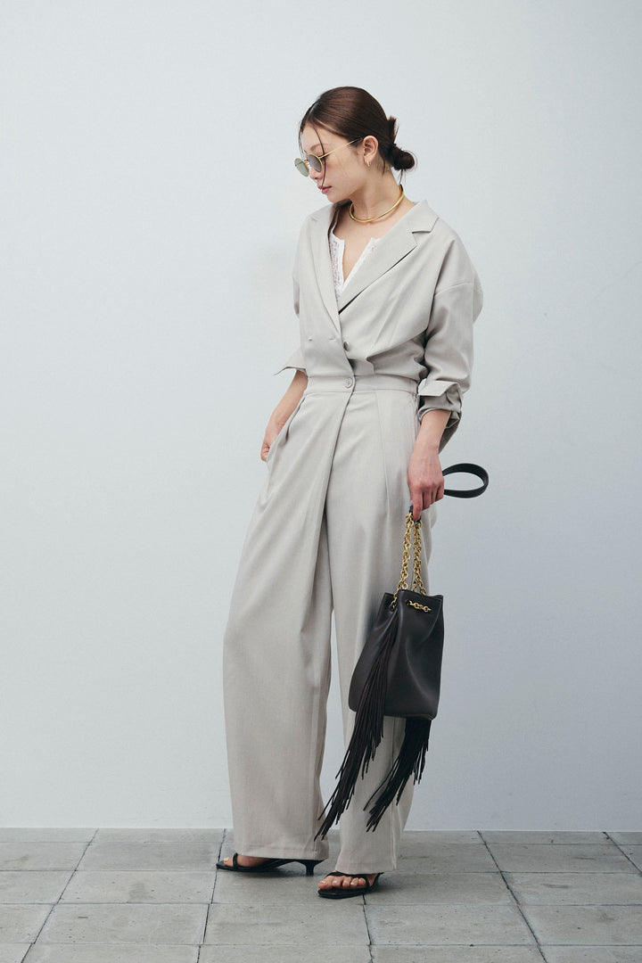 [予約/SET]レースフロントホックPO+テーラーカラーオールインワン(2set)