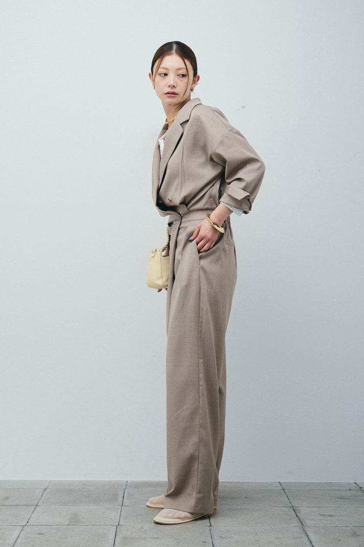 [予約/SET]レースフロントホックPO+テーラーカラーオールインワン(2set)